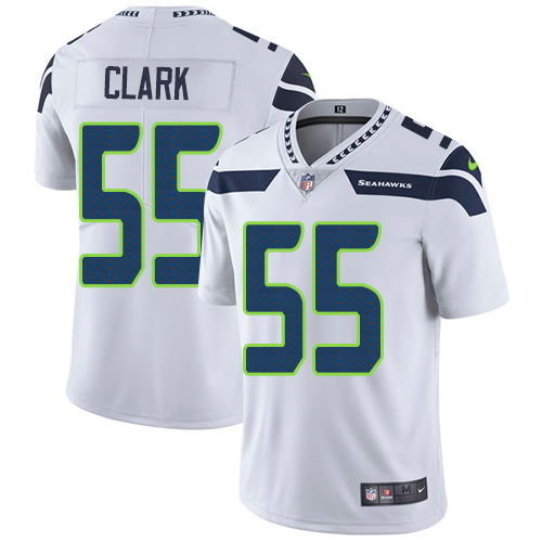 Nike Seahawks #55 Frank Clark White Men's Stitched NFL Vapor Untouchable Limited Jersey
